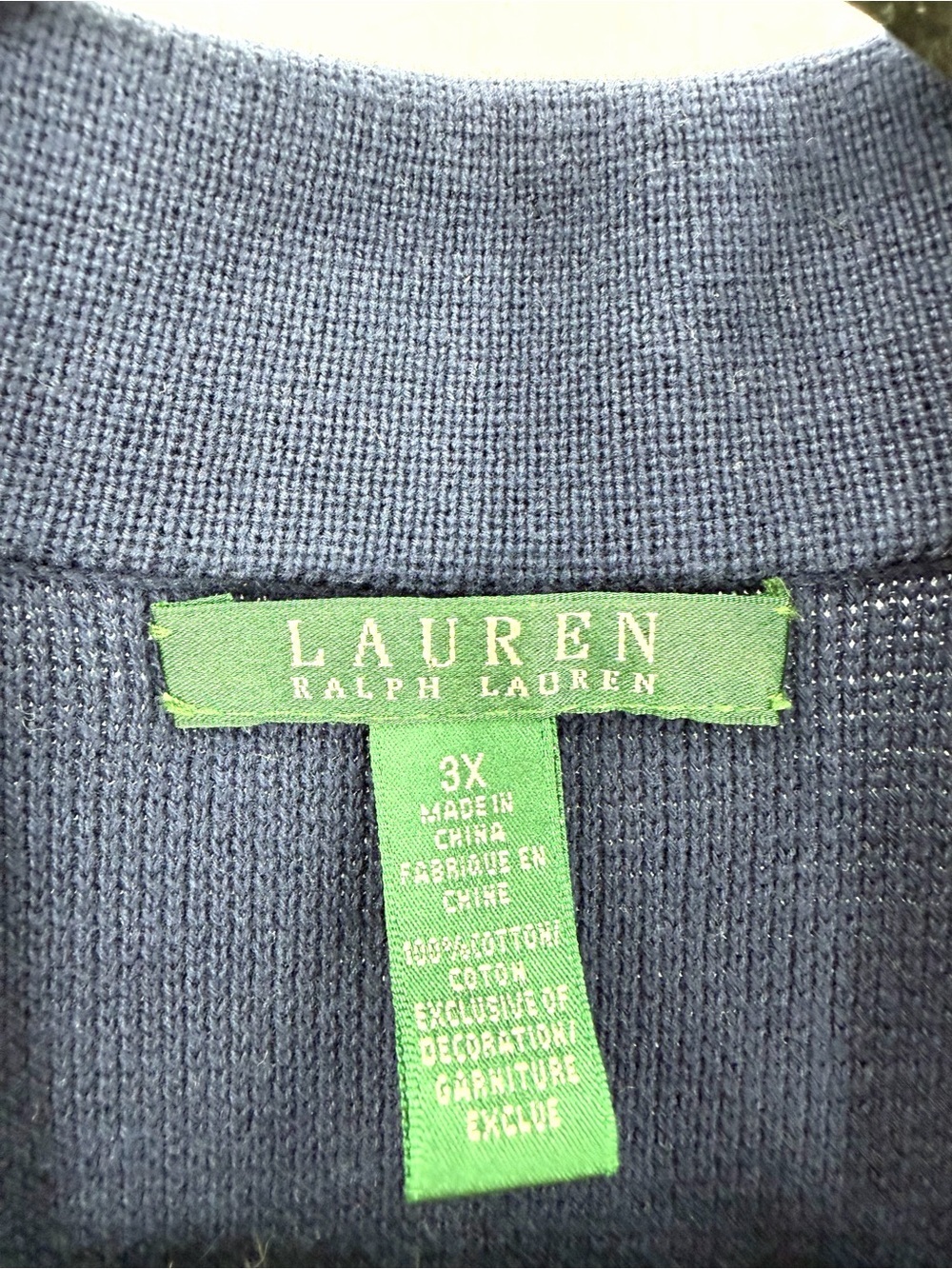 Lauren Ralph Lauren Structured Collared Crest Preppy Navy Button Blazer Sweater - Picture 5 of 5